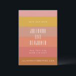 夏のオレンジイエロー ストライプ モダン幾何学 セーブザデート<br><div class="desc">夏のオレンジイエロー ストライプ モダン幾何学 ウェディング セーブ・ザ・デート</div>