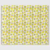 夏のオレンジ:スタイリッシュフルーツパターン。 ラッピングペーパー (フラット)