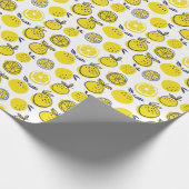 夏のオレンジ:スタイリッシュフルーツパターン。 ラッピングペーパー (角)