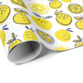 夏のオレンジ:スタイリッシュフルーツパターン。 ラッピングペーパー (ロールコーナー)