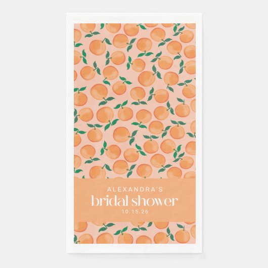 夏のオレンジ 果物 ピンク ブライダルシャワー カスタム (正面)