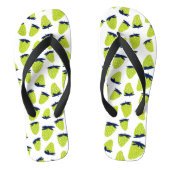 夏のオーガニックイチゴのネオングリーン ビーチサンダル (フットベッド)