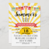 夏のオーバー新学期パーティー招待状ポスター 招待状 (正面/裏面)