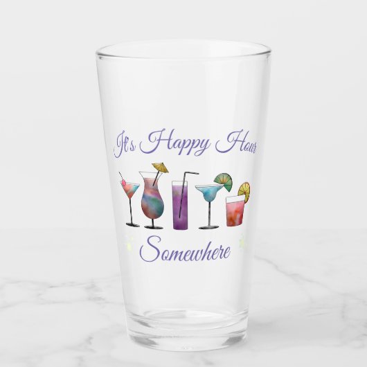 夏のカクテルの楽しい時間どこかに タンブラーグラス (正面)