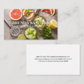 夏のカクテルを混ぜる | 上面ビュー 名刺 (正面/裏面)