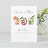 夏のカクテルブライダルシャワー招待 招待状 (スタンド正面)