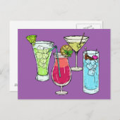 夏のカクテルポストカード ポストカード (正面/裏面)
