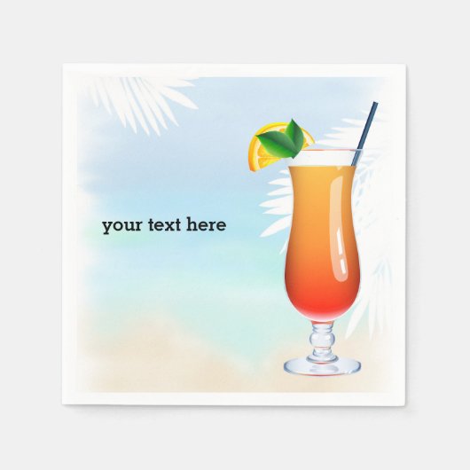 夏のカクテル スタンダードカクテルナプキン (正面)