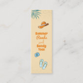 夏のカス読タマイズ可能ミニブックマーク コーリングカード (正面)