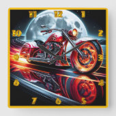 夏のカナダ国旗フェスティバル スクエア壁時計 (正面)