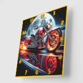 夏のカナダ国旗フェスティバル スクエア壁時計 (傾斜)