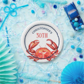 夏のカニの第30誕生会 ペーパープレート (パーティー)