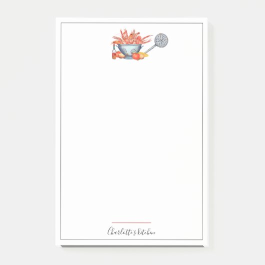 夏のカニ料理パーティー家族向け料理大会カスタム ポストイット (正面)