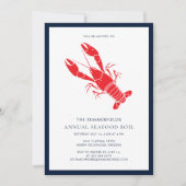 夏のカニ・シーフードパーティー 家族で楽しむカニ鍋 招待状 (正面)