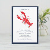 夏のカニ・シーフードパーティー 家族で楽しむカニ鍋 招待状 (スタンド正面)