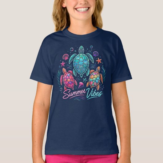 夏のカメの気分 Tシャツ (正面)