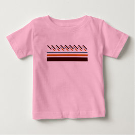 夏のカラフルなストライプ ベビーTシャツ