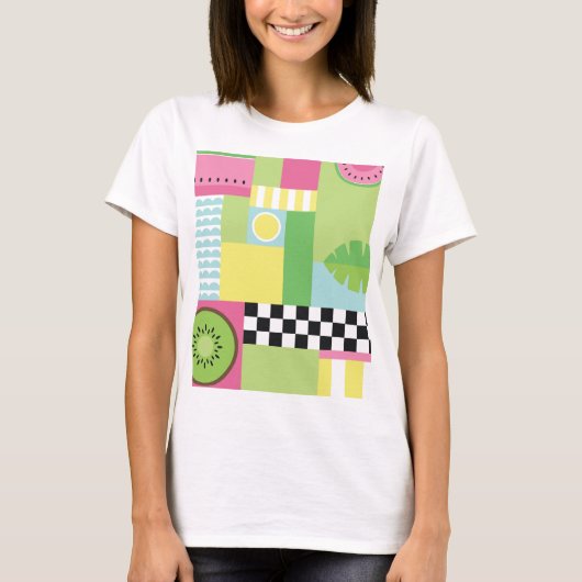 夏のカラフルな果実 Tシャツ (正面)