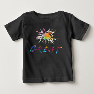 夏のカラフルな水しぶきが可愛いベビー&キッズ ベビーTシャツ