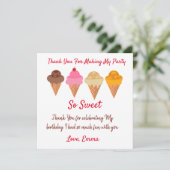 夏のカラフルアイスクリーム誕生日 サンキューカード (スタンド正面)