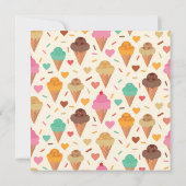 夏のカラフルアイスクリーム誕生日 サンキューカード (裏面)