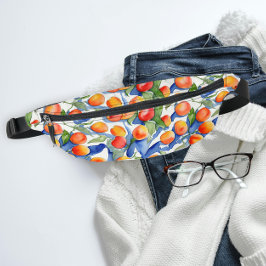 夏のカラフルアプリコッツフルーツ水の色のパターン ファニーパック