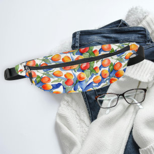 夏のカラフルアプリコッツフルーツ水の色のパターン ファニーパック