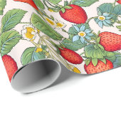 夏のカラフルイチゴ模様 ラッピングペーパー (ロールコーナー)