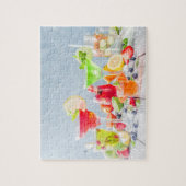 夏のカラフルカクテルとモックサール飲み物 ジグソーパズル (縦)