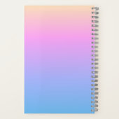 夏のカラフルグラデーションと名前 ノートブック (裏面)