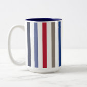 夏のカラフルストライプ ツートーンマグカップ (左)