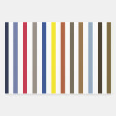 夏のカラフルストライプ ラッピングペーパーシート (正面)
