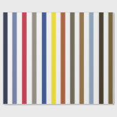 夏のカラフルストライプ ラッピングペーパー (フラット)