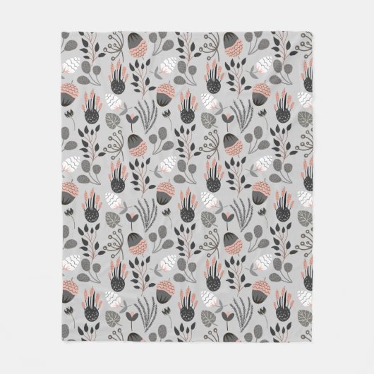 夏のカラフルパターン フリースブランケット (正面)