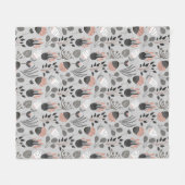 夏のカラフルパターン フリースブランケット (正面(横))