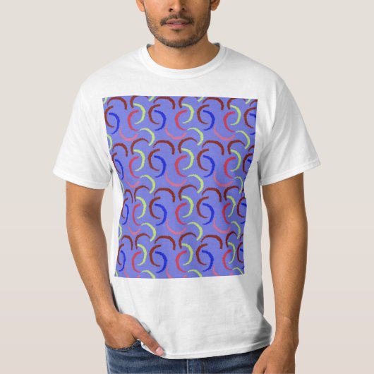 夏のカラフルパターン Tシャツ (正面)