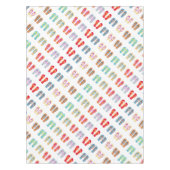 夏のカラフルビーチビーチサンダルテーブルクロス テーブルクロス (正面)