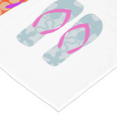 夏のカラフルビーチビーチサンダルテーブルランナー ショートテーブルランナー (コーナー)