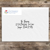 夏のカラフルビーチボパーソナライズされたール ラベル