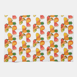 夏のカラフルフルーツサラダ キッチンタオル