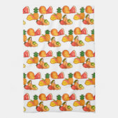 夏のカラフルフルーツサラダ キッチンタオル (縦)