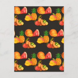 夏のカラフルフルーツサラダ ポストカード