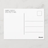 夏のカラフルフローラ卒業写真ありがとう ポストカード (裏面)