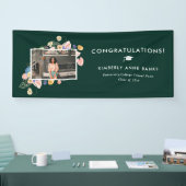 夏のカラフルフローラ卒業写真バナー 横断幕 (トレードショー)