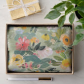 夏のカラフルフローラ水の色ピーチデコップページ 薄葉紙 (ギフト)