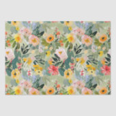 夏のカラフルフローラ水の色ピーチデコップページ 薄葉紙 (正面)