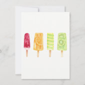 夏のカラフルポプシクルパーティの招待状 招待状 (裏面)
