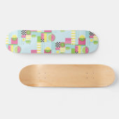 夏のカラフルモザイク、スイカのキウイフルーツ スケートボード (横)