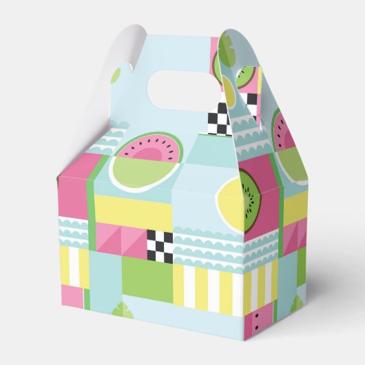 夏のカラフルモザイク、スイカのキウイフルーツ フェイバーボックス (正面サイド)