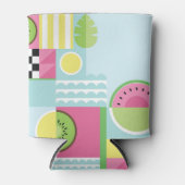 夏のカラフルモザイク、スイカのキウイフルーツ 缶クーラー (正面)